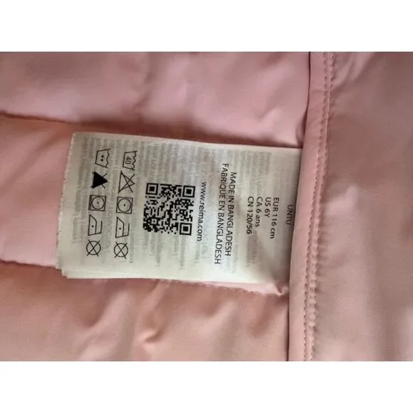 Reima Untu Pink Ski Jacket Size 116/6T - Picture 6 of 7